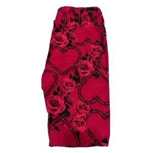Vintage LuLaRoe Valentine’s Day Red Floral Hearts OS Leggings